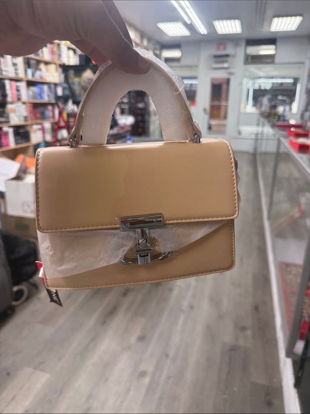 Chinese Laundry Beige Mini Top-Handle Bag